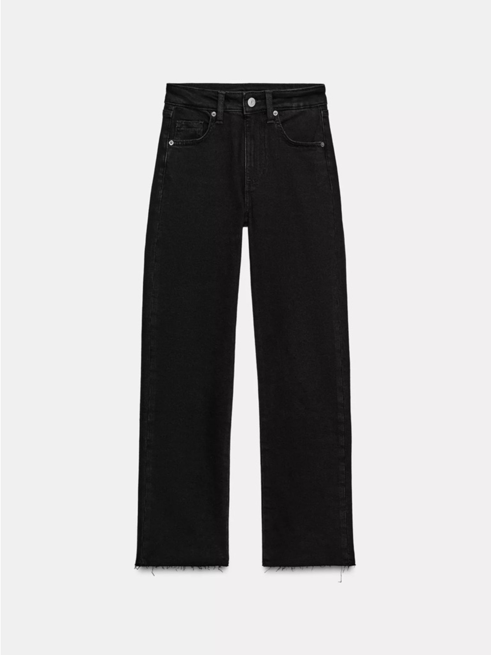 Zara Black Cropped Flare Jeans